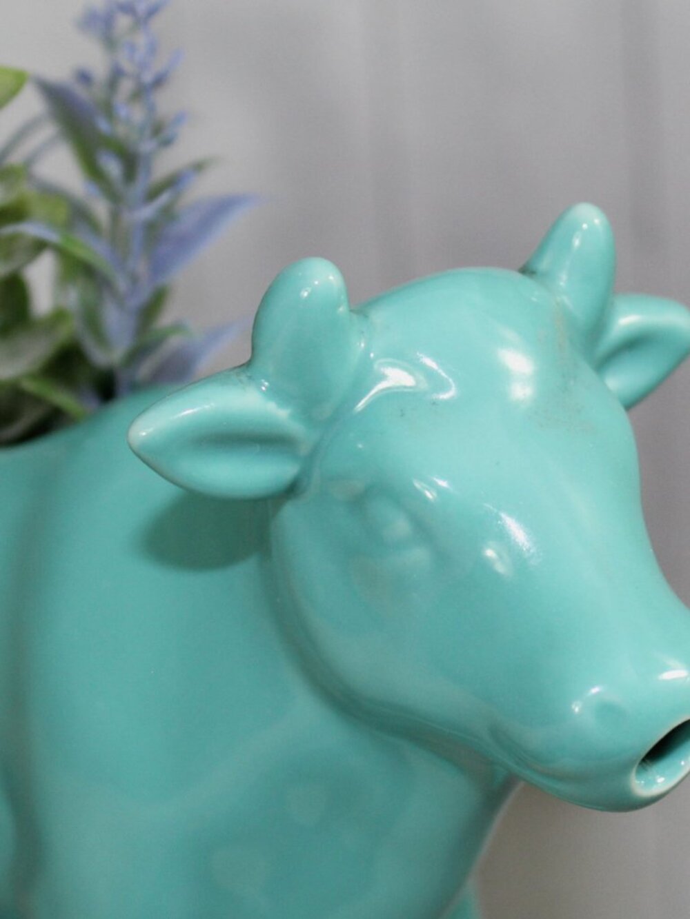 Cow Creamer from Food Network Turquoise Teal Aqua Blue - Picture 5 of 8